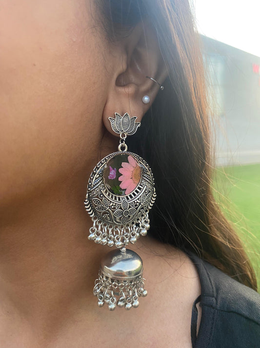 Amara Bloom Oxidized Jhumkhas