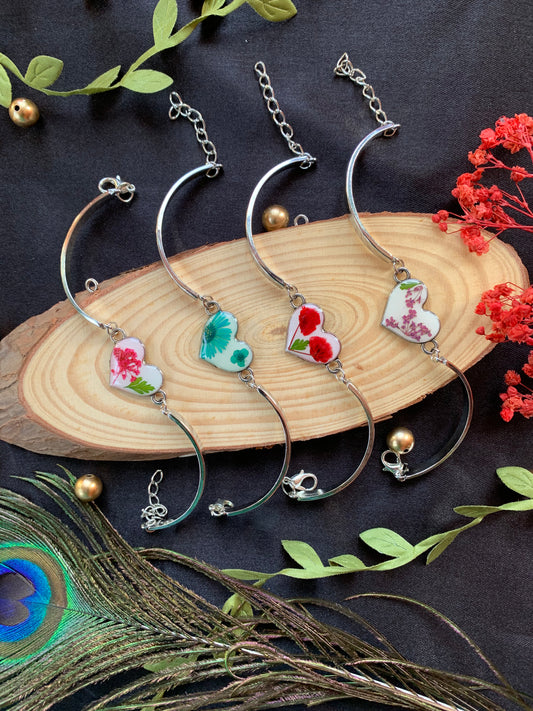 Heartfelt Floral Garden Bracelet