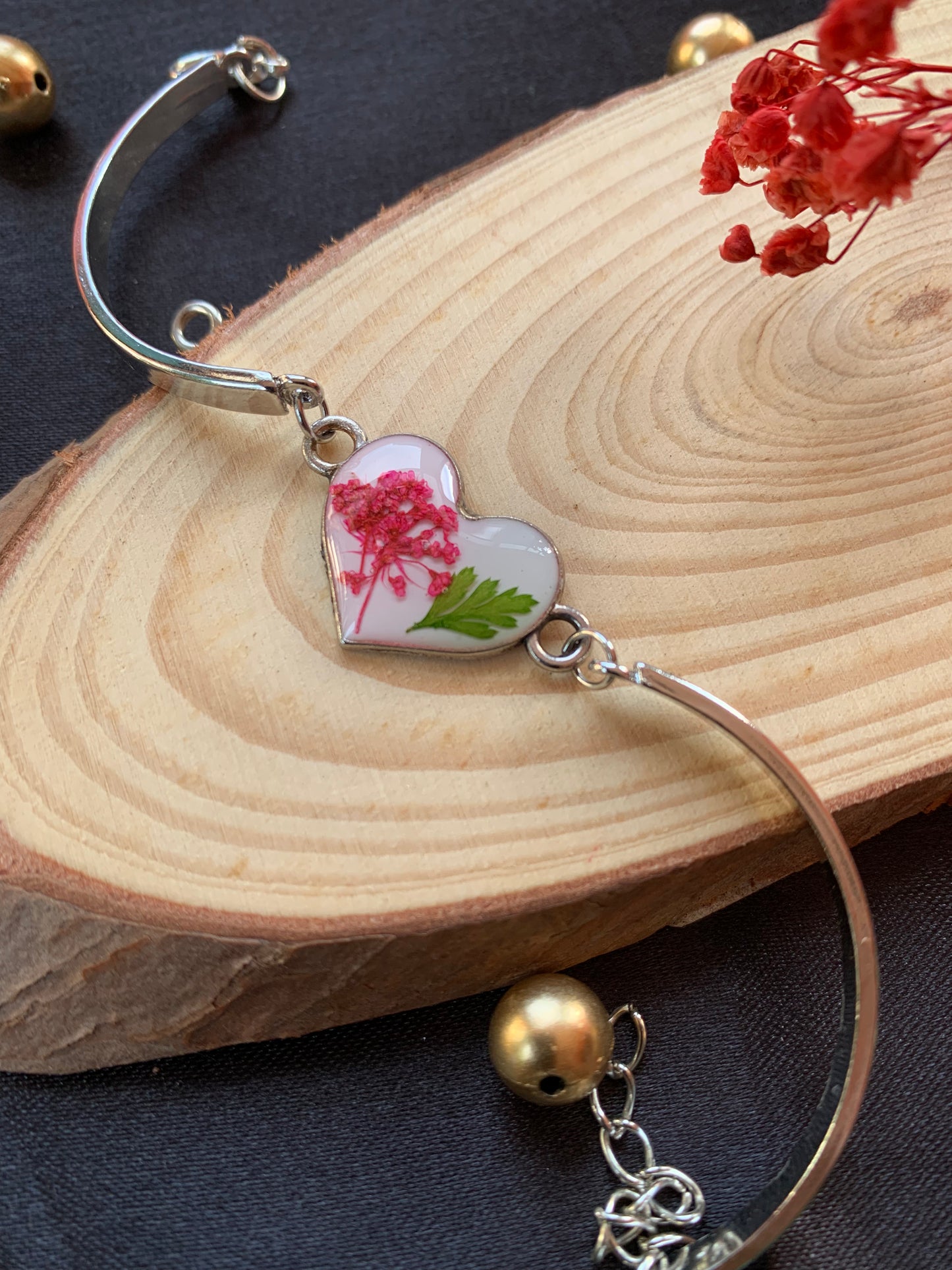 Heartfelt Floral Garden Bracelet