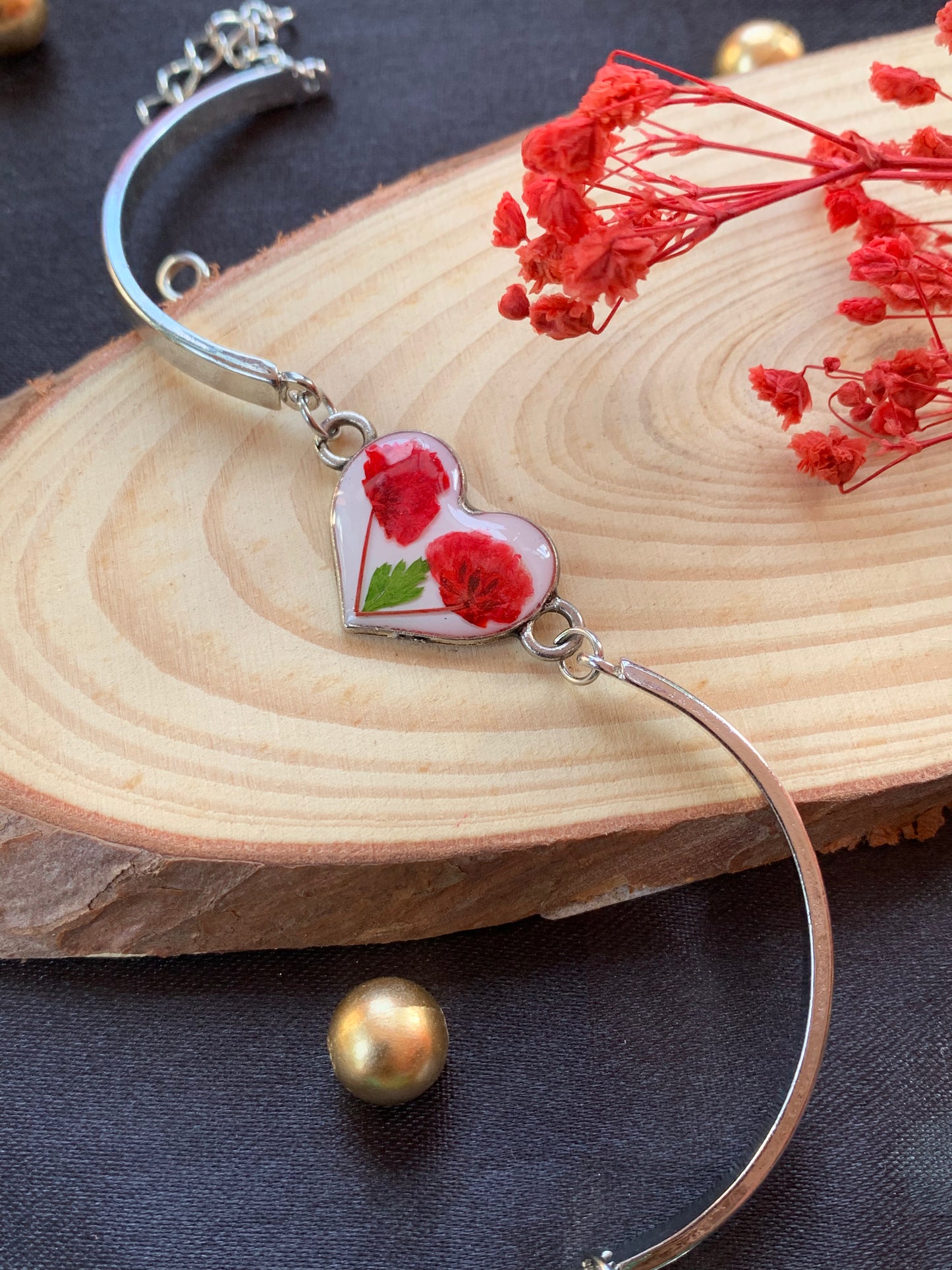 Heartfelt Floral Garden Bracelet