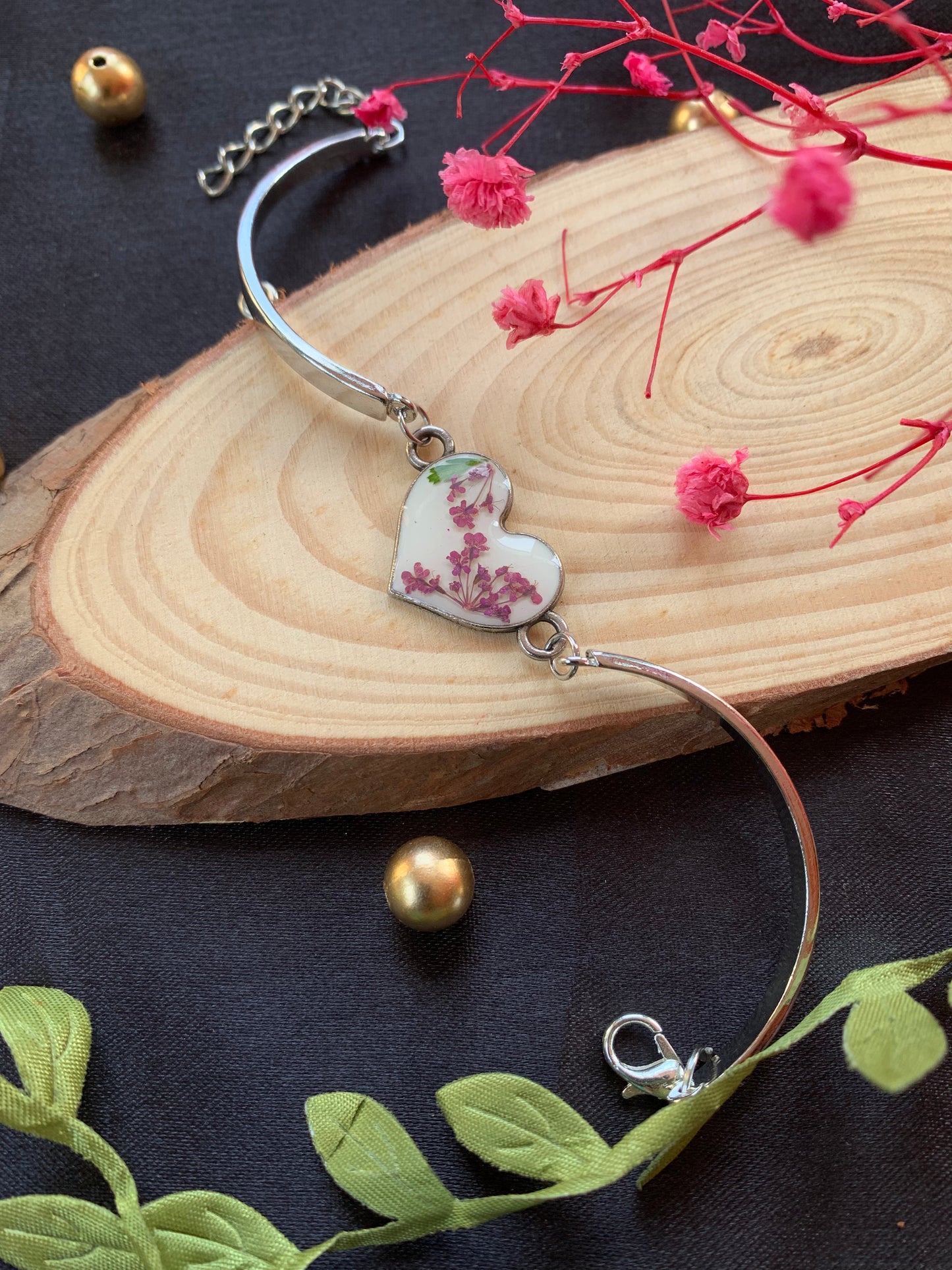 Heartfelt Floral Garden Bracelet