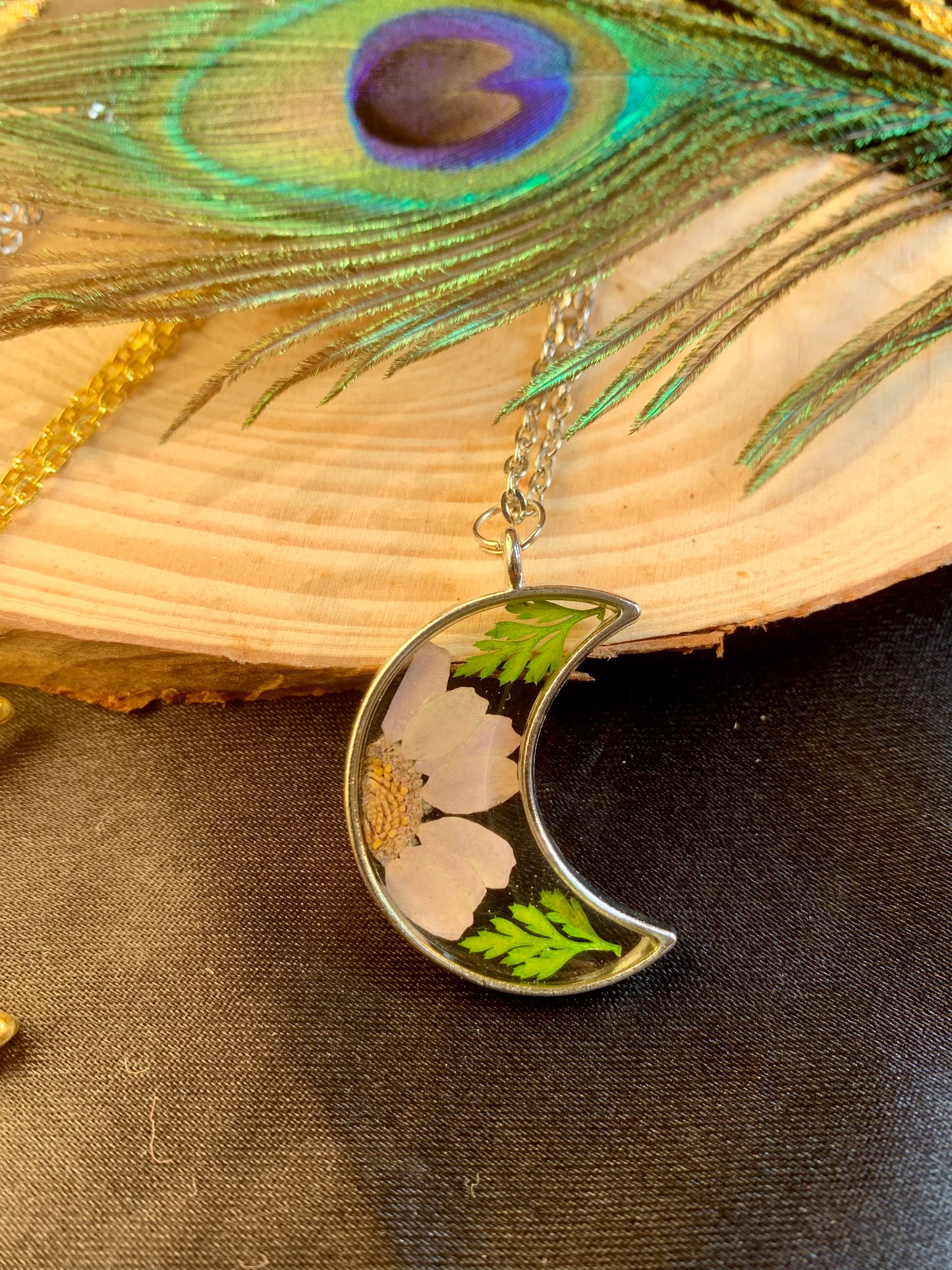 Crescent Bloom - Nature's Elegance in a Crescent