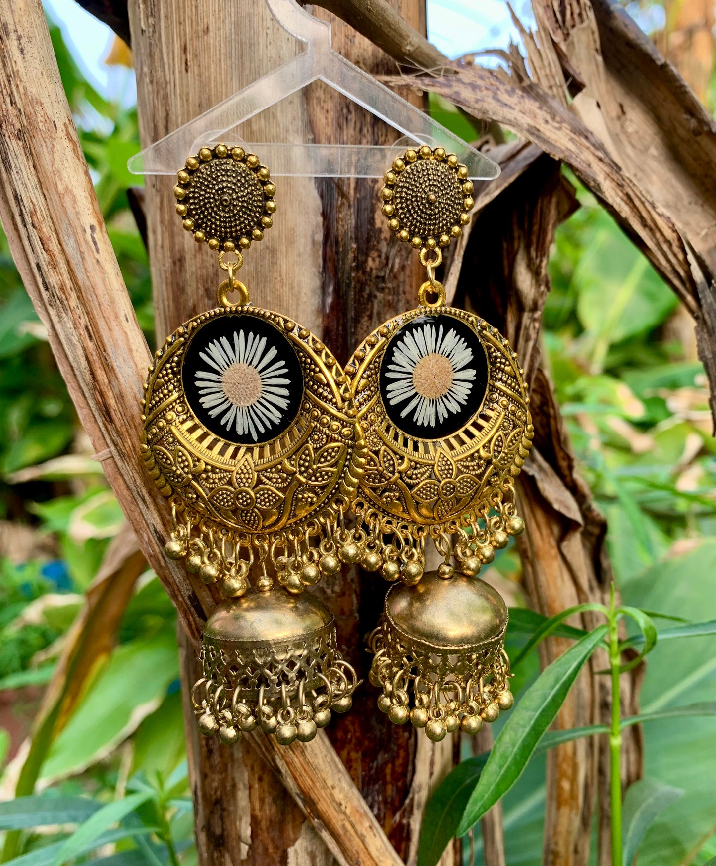 Amara Bloom Oxidized Jhumkhas