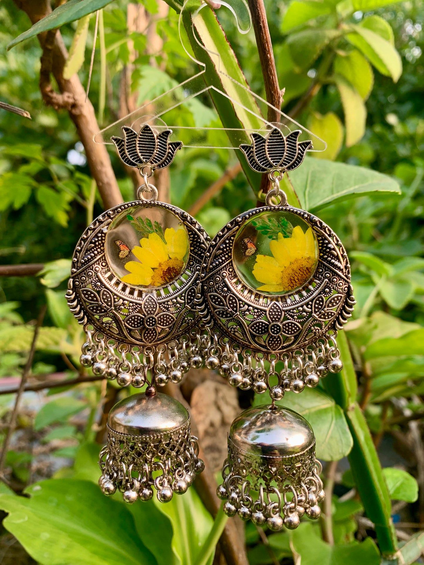 Amara Bloom Oxidized Jhumkhas